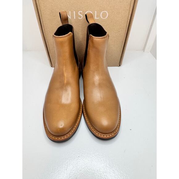 NISOLO Carmen Chelsea Boot Almond Leather Women’s Size 7 New in Box  Sustainable - Picture 3 of 14